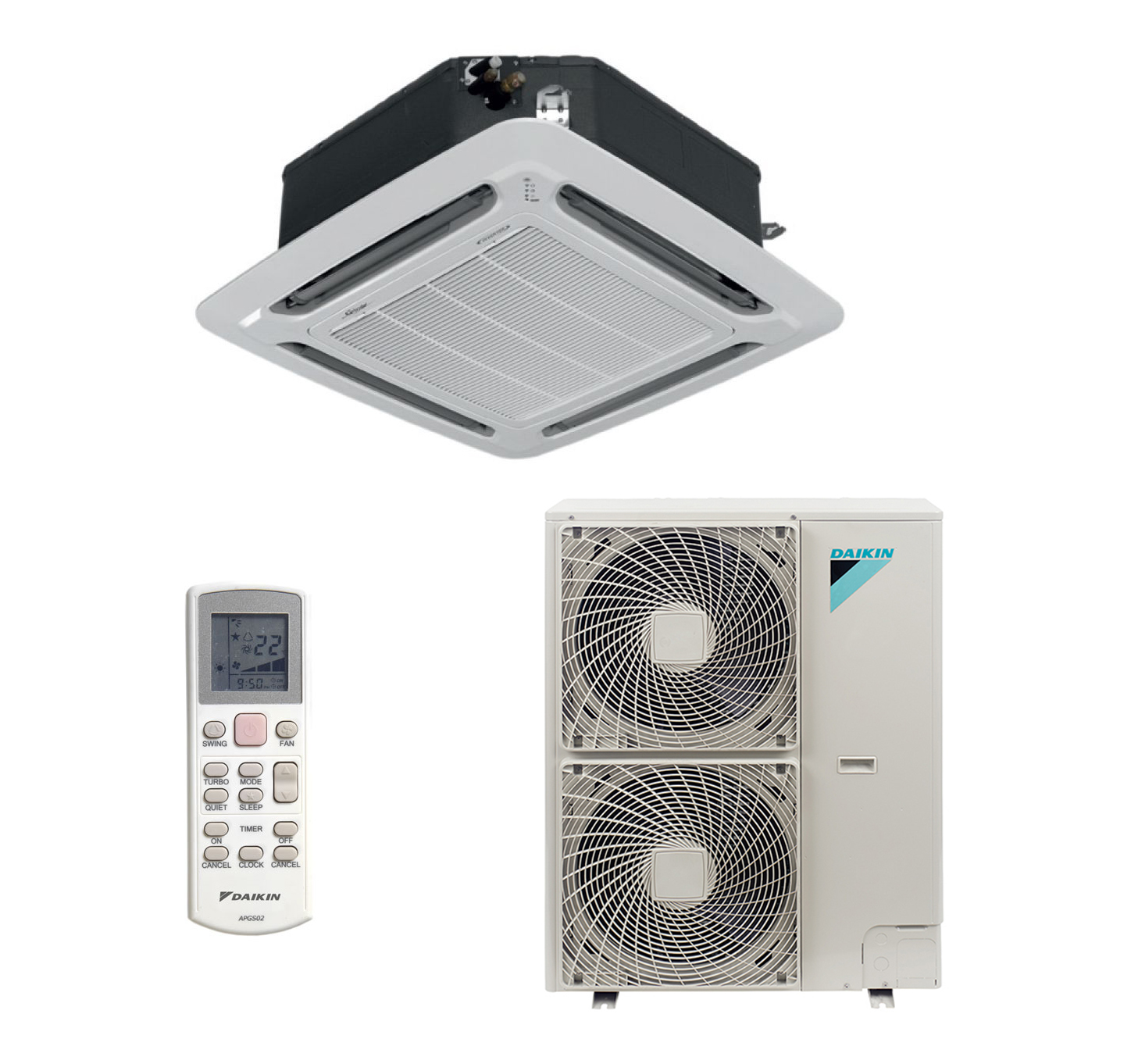 Кондиционер кассетный Daikin ACQ140D/AZQS140B8V1 от интернет-магазина ClimateON